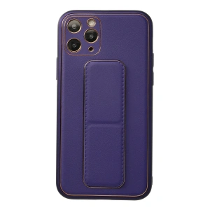 İphone 11 Pro Kılıf Coco Deri Standlı Kapak - Mor