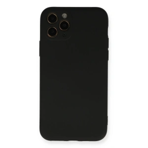 İphone 11 Pro Kılıf Nano İçi Kadife Silikon - Siyah