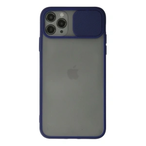 İphone 11 Pro Kılıf Palm Buzlu Kamera Sürgülü Silikon - Lacivert