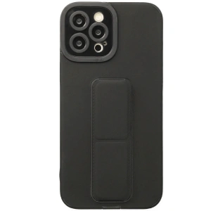İphone 12 Pro Kılıf Mega Standlı Silikon - Siyah