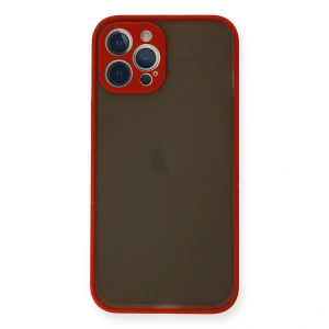 İphone 12 Pro Kılıf Montreal Silikon Kapak - Kırmızı