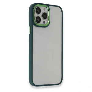 İphone 13 Pro Max Kılıf Dora Kapak - Haki Yeşil