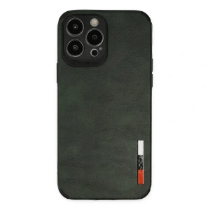 İphone 13 Pro Max Kılıf Loop Deri Silikon - Yeşil