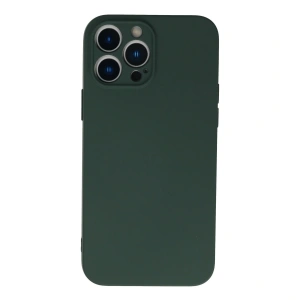 İphone 13 Pro Max Kılıf Nano İçi Kadife Silikon - Koyu Yeşil