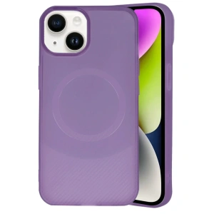 İphone 14 Kılıf Maya Karbon Kapak - Mürdüm