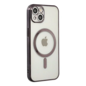 İphone 14 Plus Kılıf Magneticsafe Lazer Silikon - Siyah