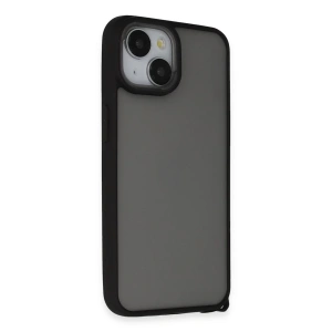 İphone 15 Kılıf Elegant Kapak - Siyah