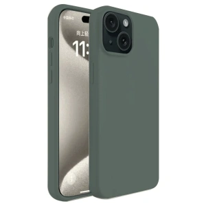 İphone 15 Kılıf First Silikon - Koyu Yeşil