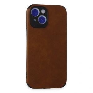 İphone 15 Kılıf Loop Deri Silikon - Kahverengi