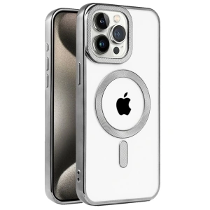 İphone 15 Pro Kılıf Kronos Magsafe Kapak - Titanyum Gri