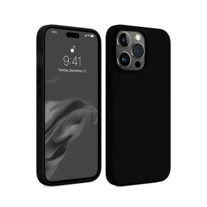 İphone 15 Pro Max Kılıf First Silikon - Siyah