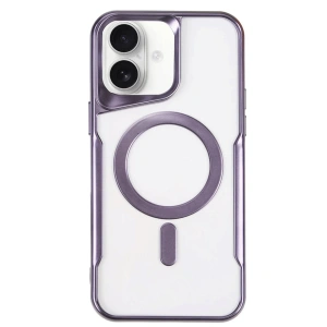 İphone 16 Kılıf Boyi Magsafe Silikon Kapak - Derin Mor