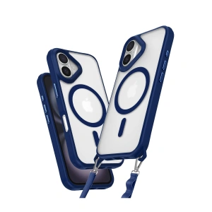 İphone 16 Kılıf Enka Magsafe Silikon Kılıf - Lacivert