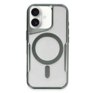 İphone 16 Plus Kılıf Boyi Magsafe Silikon Kapak - Yeşil