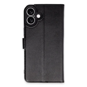 İphone 16 Plus Kılıf Trend S Plus Kapaklı Kılıf - Siyah