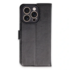 İphone 16 Pro Kılıf Trend S Plus Kapaklı Kılıf - Siyah