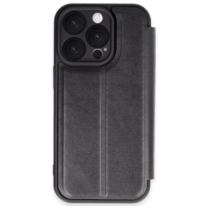 İphone 16 Pro Max Kılıf Flip Cover - Siyah