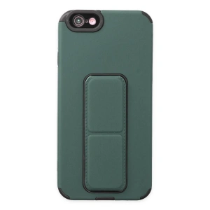 İphone 6 Kılıf Mega Standlı Silikon - Yeşil