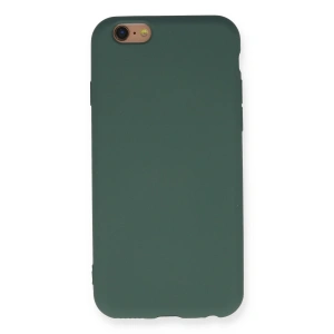 İphone 6 Kılıf Nano İçi Kadife Silikon - Koyu Yeşil