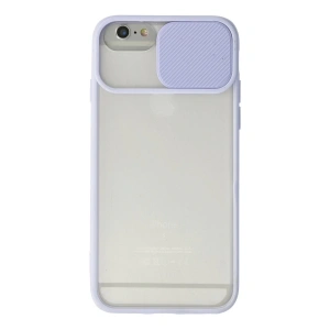 İphone 6 Kılıf Palm Buzlu Kamera Sürgülü Silikon - Lila