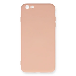İphone 6 Plus Kılıf Nano İçi Kadife Silikon - Pudra