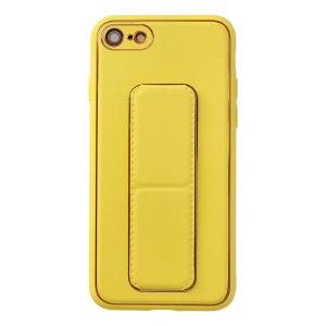 İphone 7 Kılıf Coco Deri Standlı Kapak - Sarı