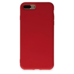 İphone 7 Plus Kılıf Nano İçi Kadife Silikon - Kırmızı