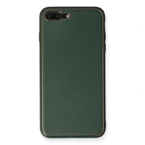 İphone 8 Plus Kılıf Coco Deri Silikon Kapak - Yeşil
