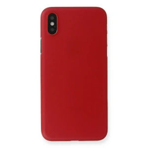 İphone X Kılıf Pp Ultra İnce Kapak - Kırmızı