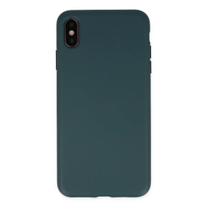 İphone Xs Max Kılıf Nano İçi Kadife Silikon - Koyu Yeşil
