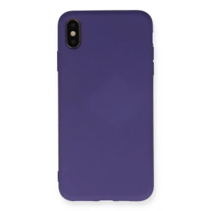 İphone Xs Max Kılıf Nano İçi Kadife Silikon - Mor