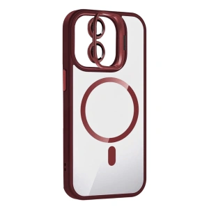 Joko Apple İphone 11 Remim Lensli Magsafe Standlı Kapak - Bordo