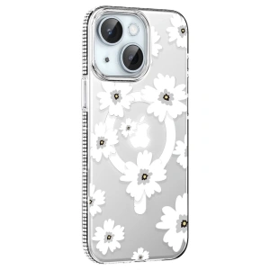 Joko Apple İphone 14 Floral Magsafe Kapak - Beyaz