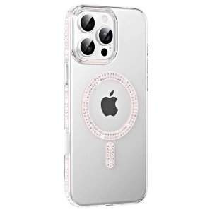 Joko Apple İphone 16 Pro Max Move Taşlı Magsafe Kapak - Gümüş