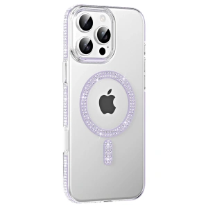 Joko Apple İphone 16 Pro Move Taşlı Magsafe Kapak - Lila