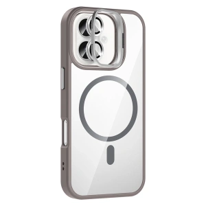 Joko Apple İphone 16 Remim Lensli Magsafe Standlı Kapak - Titan Gri