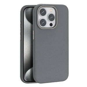 Joko İphone 15 Pro Max Kılıf Wonder Deri Magsafe Kapak - Titan Gri