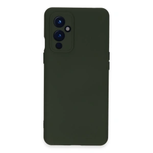 One Plus 9 Kılıf Nano İçi Kadife Silikon - Koyu Yeşil