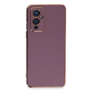 One Plus 9 Kılıf Volet Silikon - Mor