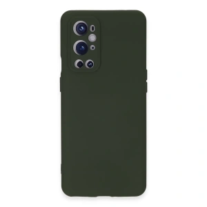 One Plus 9 Pro Kılıf Nano İçi Kadife Silikon - Koyu Yeşil