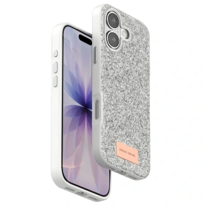 Onegif Apple İphone 17 Bright Simli Kapak - Beyaz