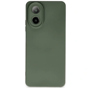 Oppo A38 Kılıf Nano İçi Kadife Silikon - Koyu Yeşil