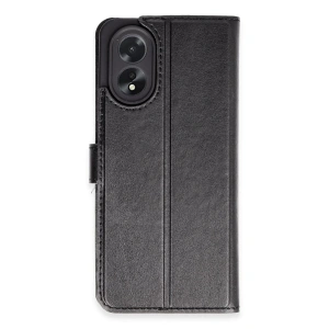 Oppo A38 Kılıf Trend S Plus Kapaklı Kılıf - Siyah