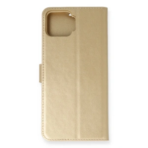 Oppo A73 Kılıf Trend S Plus Kapaklı Kılıf - Gold