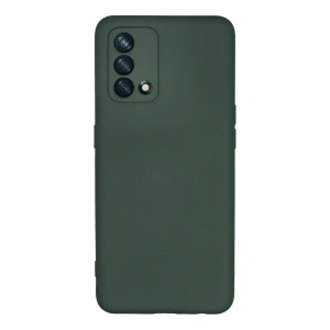 Oppo A74 4g Kılıf Nano İçi Kadife Silikon - Koyu Yeşil