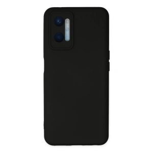 Oppo A96 Kılıf Nano İçi Kadife Silikon - Siyah