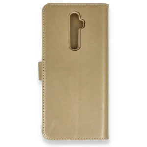 Oppo Reno 2z Kılıf Trend S Plus Kapaklı Kılıf - Gold