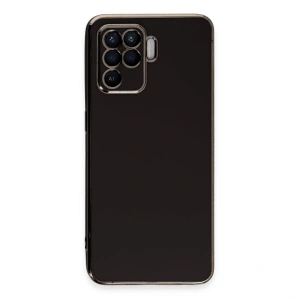 Oppo Reno 5 Lite Kılıf Volet Silikon - Siyah