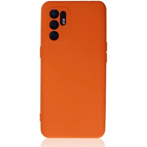 Oppo Reno 6 Kılıf Nano İçi Kadife Silikon - Turuncu