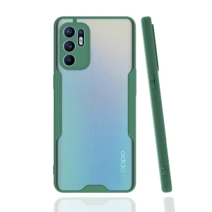 Oppo Reno 6 Kılıf Platin Silikon - Yeşil